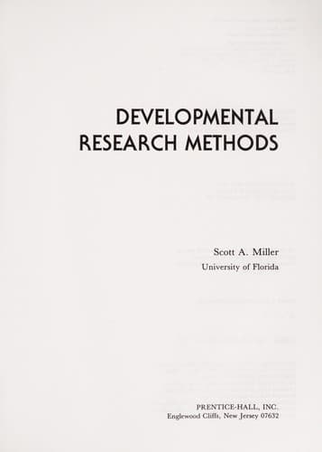 Cover image for Developmental research methods