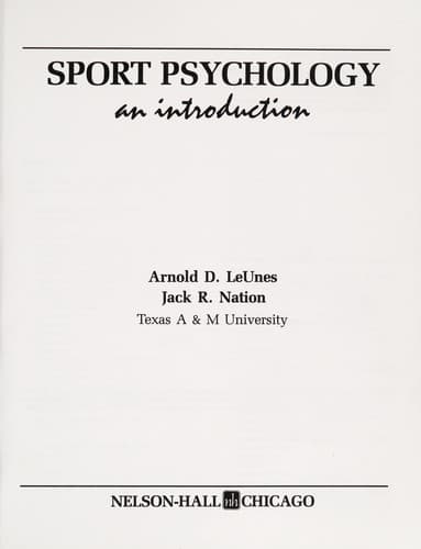 Cover image for Sport psychology