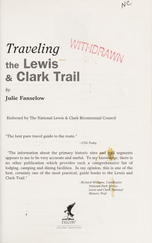 Cover image for Traveling the Lewis & Clark trail