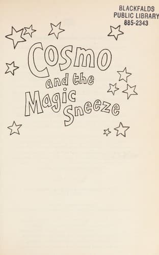 Cover image for Cosmo and the magic sneeze.