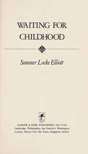 Cover image for Waiting for childhood