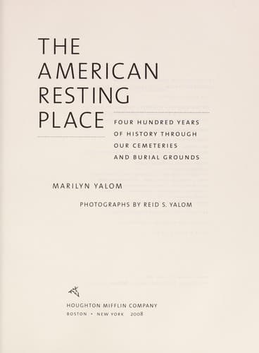 Cover image for The American resting place