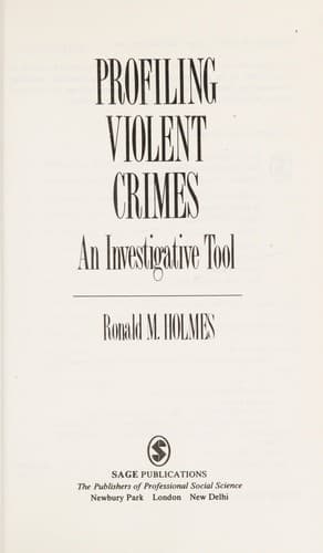 Cover image for Profiling violent crimes