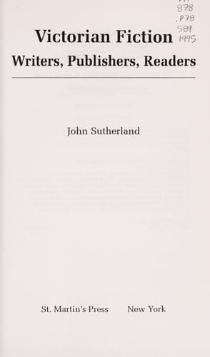 Cover image for Victorian fiction
