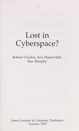 Cover image for Lost in cyberspace?