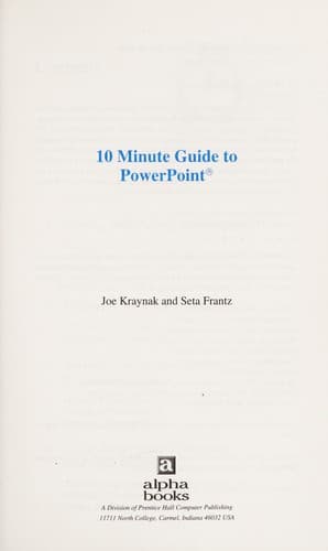 Cover image for 10 minute guide to PowerPoint