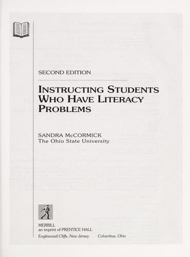 Cover image for Instructing students who have literacy problems