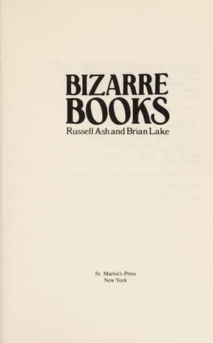 Cover image for Bizarre books