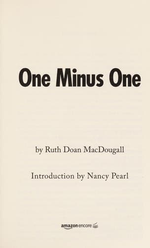 Cover image for One minus one