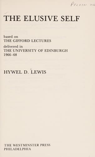 Cover image for The elusive self