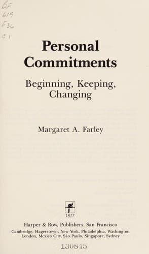 Cover image for Personal commitments