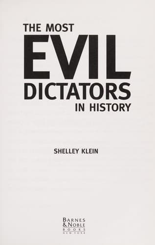 Cover image for The most evil dictators in history.
