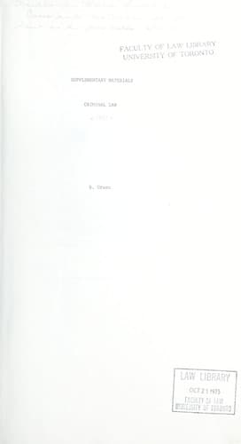 Cover image for Cases and materials on criminal law and procedure