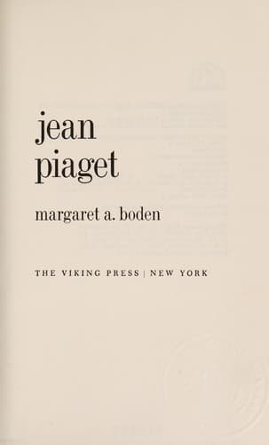 Cover image for Jean Piaget
