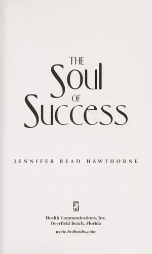 Cover image for The soul of success