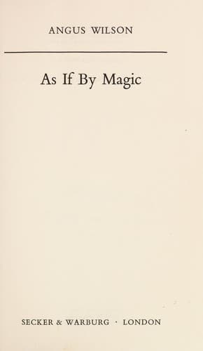 Cover image for As if by magic.