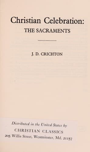 Cover image for Christian celebration : the sacraments