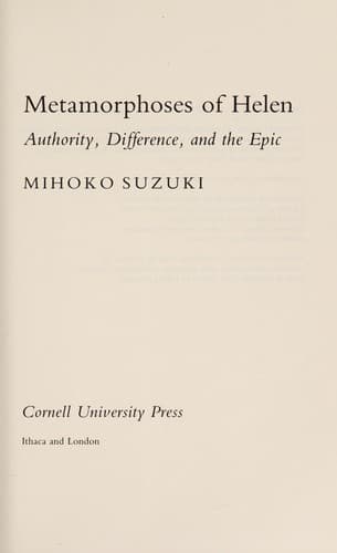 Cover image for Metamorphoses of Helen