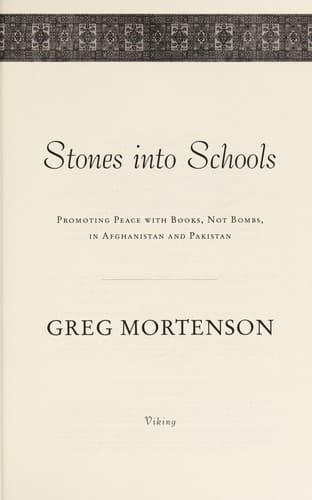 Cover image for Stones into Schools