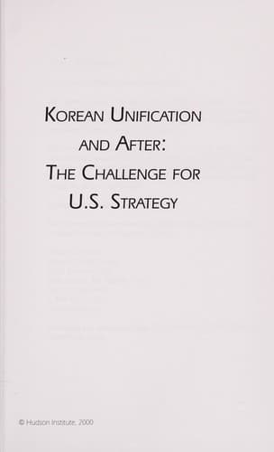 Cover image for Korean unification and after