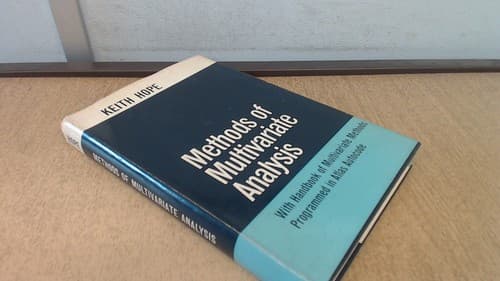 Cover image for Methods of multivariate analysis