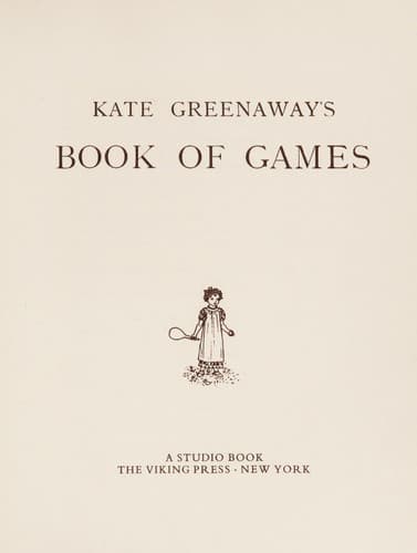 Cover image for Kate Greenaway's Book of games.