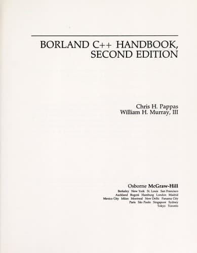 Cover image for Borland C++ handbook