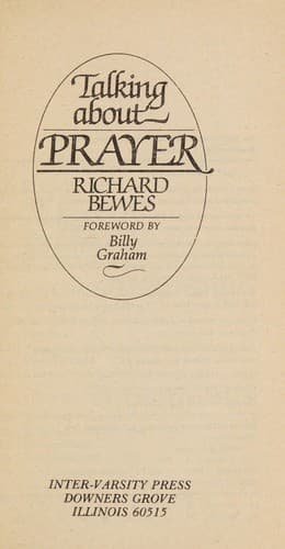 Cover image for Talking about prayer