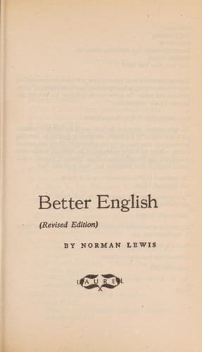 Cover image for Better English