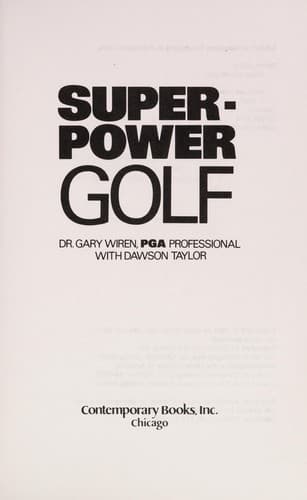 Cover image for Super-power golf