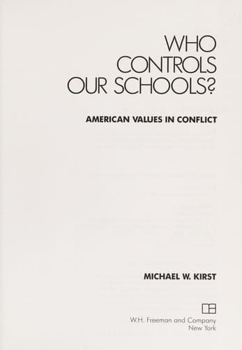 Cover image for Who controls our schools?