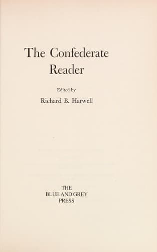 Cover image for The Confederate Reader