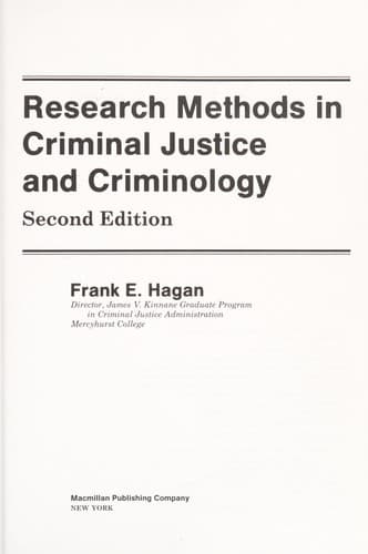 Cover image for Research methods in criminal justice and criminology