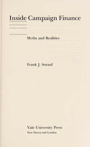 Cover image for Inside campaign finance