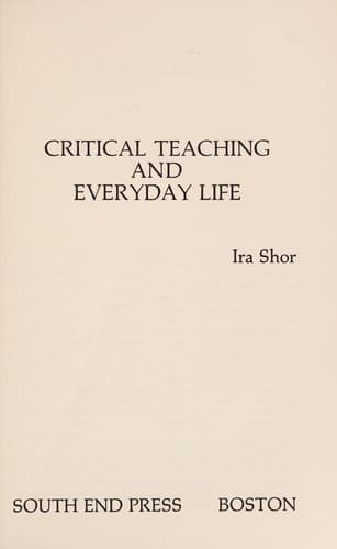 Cover image for Critical teaching and everyday life