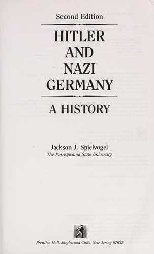 Cover image for Hitler and Nazi Germany