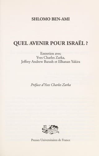 Cover image for Quel avenir pour Israël ?
