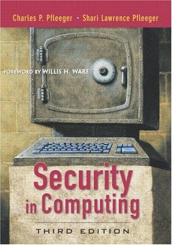 Cover image for Security in Computing, Third Edition