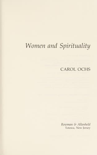 Cover image for Women and spirituality