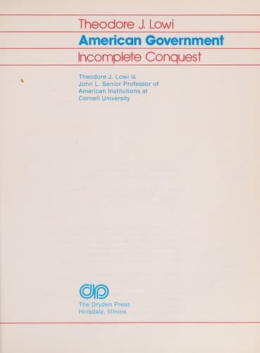 Cover image for American government