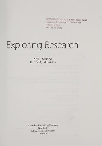 Cover image for Exploring research