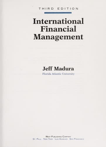 Cover image for International financial management