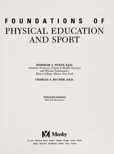 Cover image for Foundations of physical education and sport