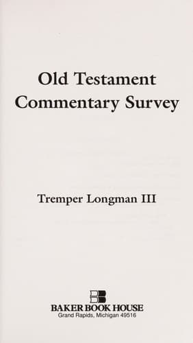 Cover image for Old Testament commentary survey
