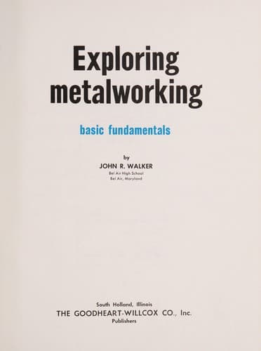 Cover image for Exploring metalworking