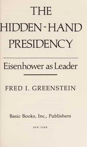 Cover image for The hidden-hand presidency