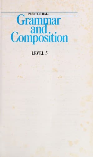 Cover image for Prentice-Hall grammar and composition.