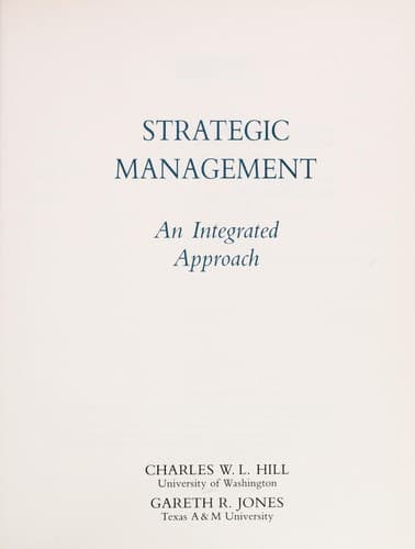 Cover image for Strategic management