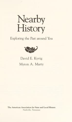 Cover image for Nearby history
