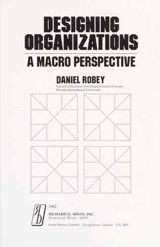 Cover image for Designing organizations